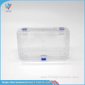 Plastic Clear Storage Membrane Box With Hinged Lid